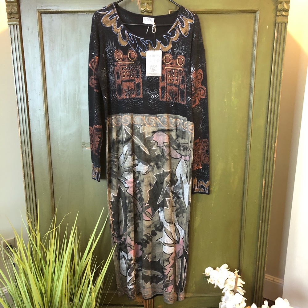 V.C.Torias vintage print dress. 1995 Original.